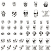   80Pcs 10 Style Halloween Tibetan Style Alloy Beads FIND-PH0006-39-1