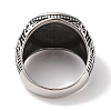 304 Stainless Steel Round with Tree of Life Signet Rings for Men RJEW-U005-15B-AS-3