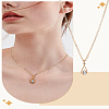 1Pc Alloy Clear Cubic Zirconia Teardrop Pendant Necklaces for Women NJEW-LP0004-14G-1