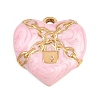 Valentine's Day 304 Stainless Steel Enamel Pendants STAS-E524-06A-G-1