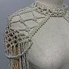 Plastic Imitation Pearl Round Beaded Tassel Bridal Shoulder Arm Chains FS-WGD7178-01-2