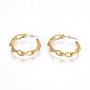 Semicircular Brass Stud Earrings EJEW-E196-12MG-1