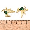 Brass Micro Pave Cubic Zirconia Pendants KK-G533-06G-01-3