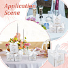 Square Paper Wedding Candy Storage Boxes with Ribbon CON-WH0001-80-5