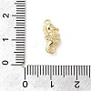 Marine Animal Theme Golden Brass Micro Pave Clear Cubic Zirconia Pendants KK-U031-01G-04-3