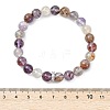 Natural Rutilated Quartz Beads Stretch Bracelets for Women Men BJEW-JB14038-4