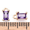 Brass Cubic Zirconia Charms X1-KK-S350-367J-3
