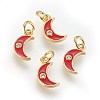 Brass Micro Pave Cubic Zirconia Charms ZIRC-G150-08G-2