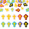 20Pcs 10 Colors Glass Beads Enamel Beads BLOW-TA0001-07A-1