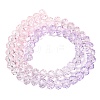 Transparent Painted Glass Beads Strands X1-DGLA-A034-T8mm-A05-5