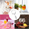 23Pcs 23 Styles Brass Wine Glass Charms AJEW-GL00003-6