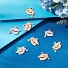 12Pcs 3 Colors 304 Stainless Steel Pendants STAS-UN0040-12-6