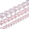 Electroplate Transparent Glass Beads Strands X-GLAA-T032-T8mm-AB10-4