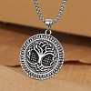 Tibetan Style Alloy Tree of Life Pendant Box Chain Necklaces PW-WGFD1C3-01-4