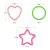 30Pcs 3 Style Spray Painted Iron Split Key Rings KEYC-LS0001-02-3