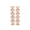 Rack Plating Brass Micro Pave Clear Cubic Zirconia Links Connectors X-KK-T060-36-RS-2