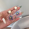 Alloy Resin Stud Earrings for Women WGDCBB9-01-1