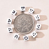 Craft White Acrylic Beads MACR-YW0001-13-3