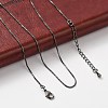 Brass Box Chain Necklaces for Women NJEW-D302-41B-1