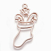 Rack Plating Alloy Open Back Bezel Pendants LS-PALLOY-Q351-21RG-FF-2