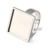 304 Stainless Steel Adjustable Ring Settings STAS-D374-02P-03-1