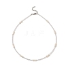 Natural Pearl & Seed Beaded Necklace for Women NJEW-JN04215-1