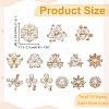 WADORN 70Pcs 14 Style Alloy Rhinestone Cabochons Accessories FIND-WR0010-94-2