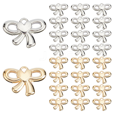 80Pcs 2 Colors CCB Plastic Pendants CCB-ME0001-01-1