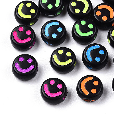 Opaque Craft Acrylic Beads X-MACR-T009-14-1