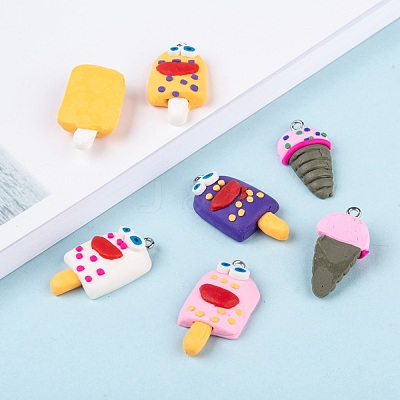 Handmade Food Polymer Clay Pendants CLAY-R060-112-1