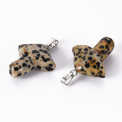 Natural Dalmatian Jasper Pendants G-R480-02E-1