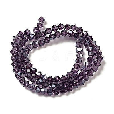 Transparent Electroplate Glass Beads Strands EGLA-S056-4mm-18-1