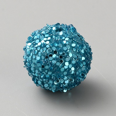 Opaque Acrylic Glitter Beads FIND-CJC0010-111A-09-1