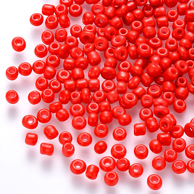 8/0 Baking Paint Glass Round Seed Beads SEED-S036-01B-15-1