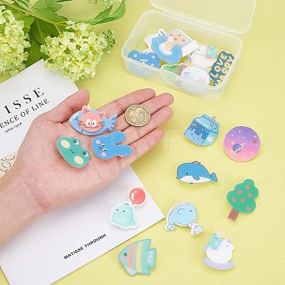 Acrylic Safety Brooches JEWB-FH0001-01-1