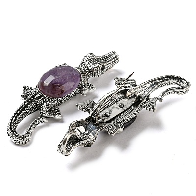 Dual-use Items Alloy Crocodile Brooch JEWB-C026-01B-AS-1