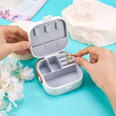 Square PU Leather & PP & Silicone Jewelry Set Box AJEW-TAC0014-13B-1