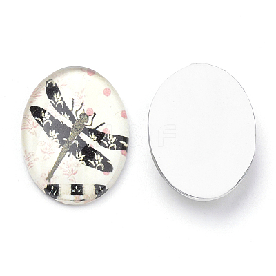 Flatback Glass Cabochons LS-X-GGLA-S034-25x18-007-1