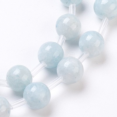 Natural Dyed Marble Beads Strands G-I203-A-8mm-1-1