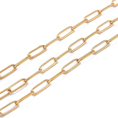 304 Stainless Steel Paperclip Chains CHS-D033-06G-02-1