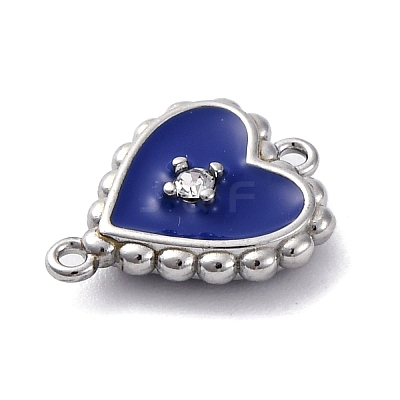 304 Stainless Steel Enamel Heart Connector Charms STAS-M110-04P-1