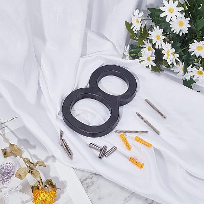 Zinc Alloy House Number FIND-WH0064-99-8-1