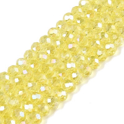 Electroplate Glass Beads Strands EGLA-A044-T4mm-B29-1