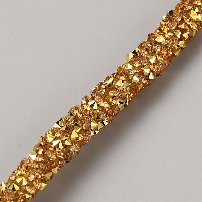 Glass Rhinestone Rubber Cord DIY-TAC0026-07A-1