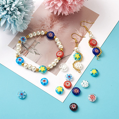 Handmade Millefiori Glass Beads LK-CD0001-002-1