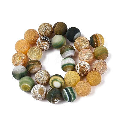 Natural Weathered Agate Beads Strands G-Q606-42B-D03-1