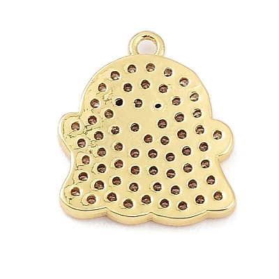 Rack Plating Brass Cubic Zirconia Pendants KK-D031-04-1