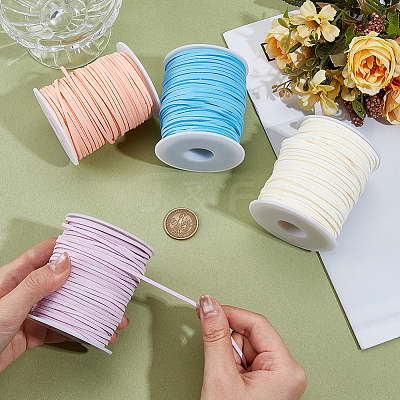 4 Rolls 4 Colors Flat Faux Suede Cord LW-CL0001-04A-1