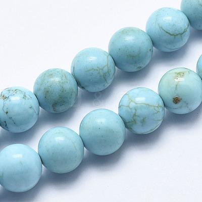 Natural Magnesite Beads Strands G-K244-02-6mm-01-1