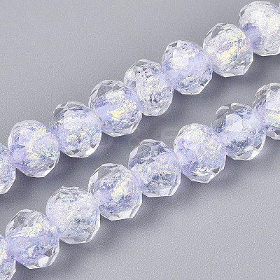 Handmade Foil Lampwork Beads Strands FOIL-T008-09C-1